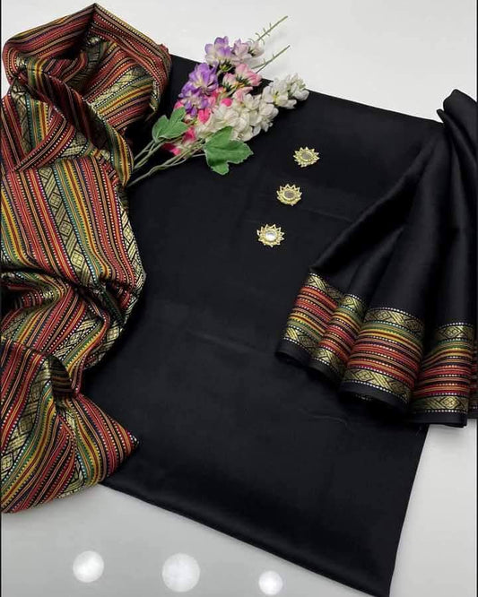 3pc sussi banarsi Shawl Dress