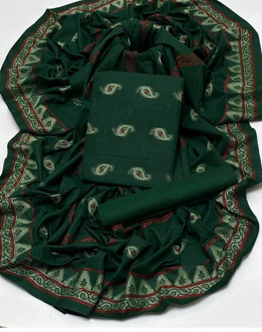 3pc Dhanak Marina Jacquard Multi Broshiya Dress