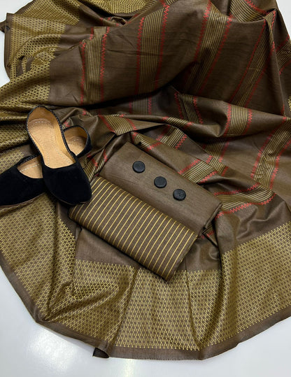 4PC Wool Shawl Dress (Khussa Gift)