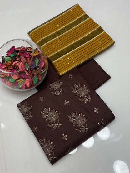 3pc Winter Marina Breeze Wool Velvet Border Shawl Dress