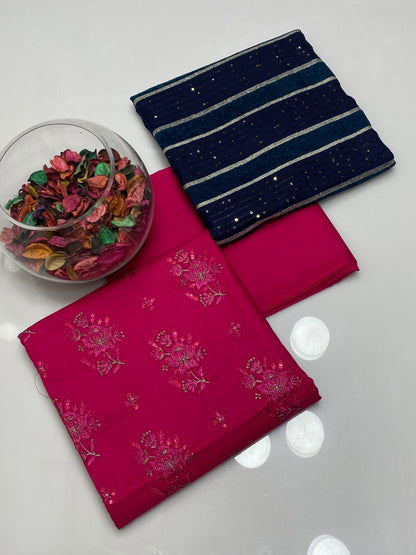 3pc Winter Marina Breeze Wool Velvet Border Shawl Dress