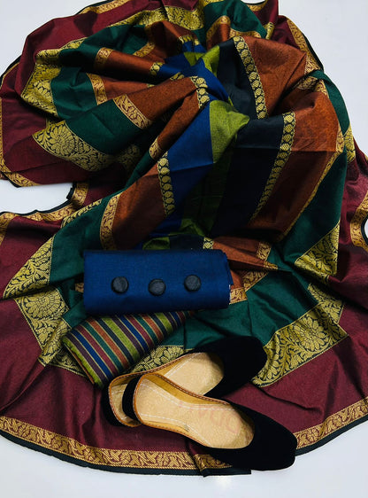 4PC Wool Shawl Dress (Khussa Gift)