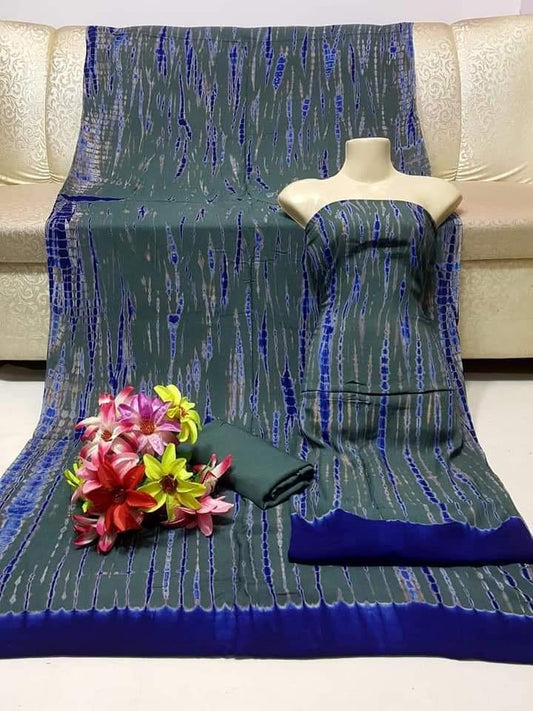 3pc Winter Linen Dress Grey/Blue2